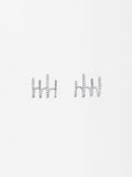 Pendientes Earjack Con Cristales - Acero Inoxidable
