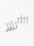 Pendientes Earjack Con Cristales - Acero Inoxidable