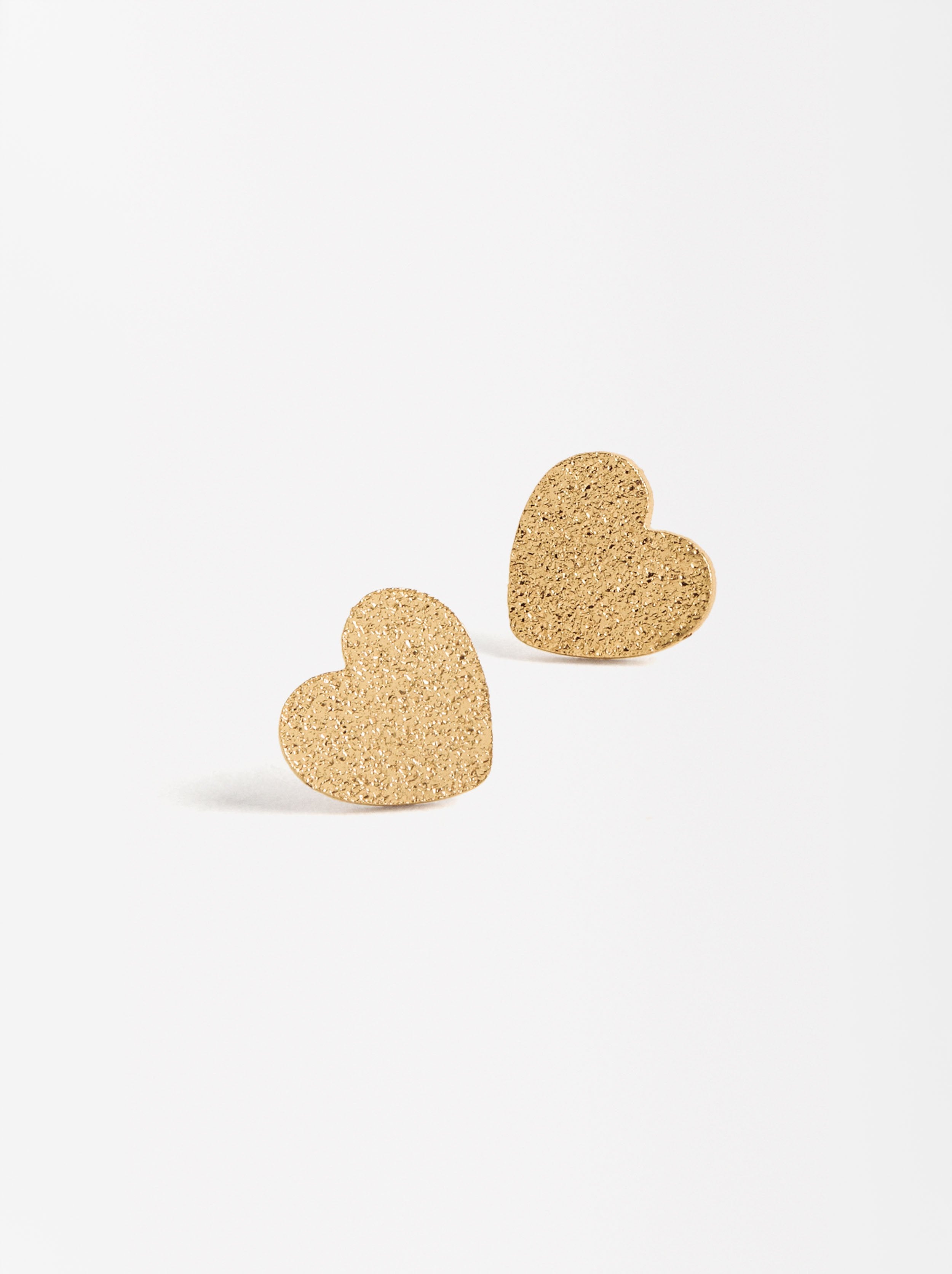 Pendientes Corazón Con Efecto Martillado