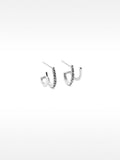 Pendientes Earjack Con Cristales - Acero Inoxidable