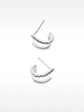 Pendientes Earjack Con Cristales - Acero Inoxidable