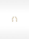 Pendientes Cortos Con Perlas - Acero Inoxidable