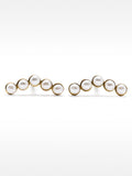 Pendientes Cortos Con Perlas - Acero Inoxidable