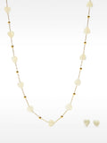 Set De Collar Con Pendientes Corazón - Acero Inoxidable