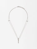 Collar Doble Con Colgantes De Circonitas