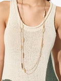Collar Largo Doble Con Barras