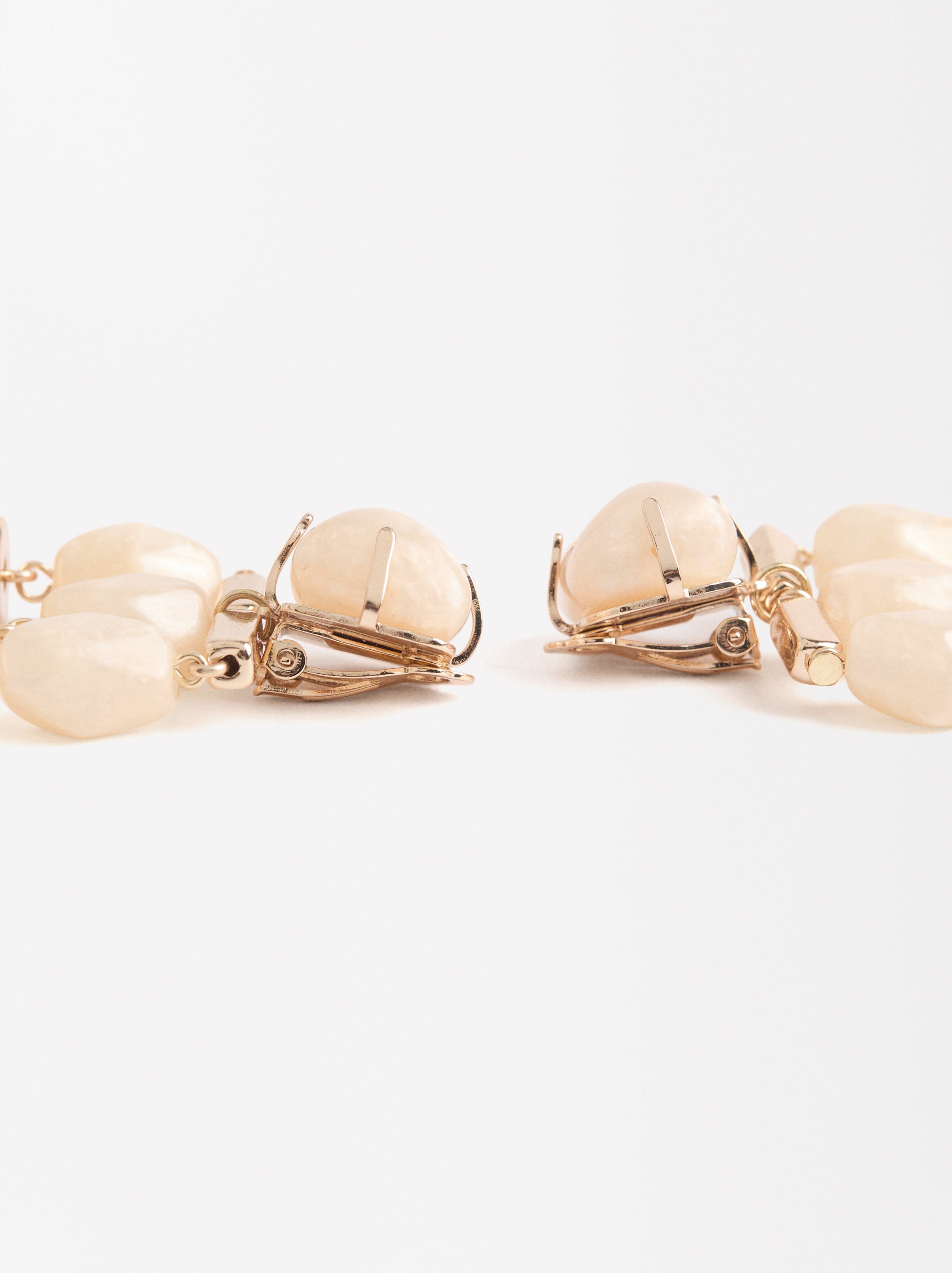 Pendientes Largos Efecto Piedra