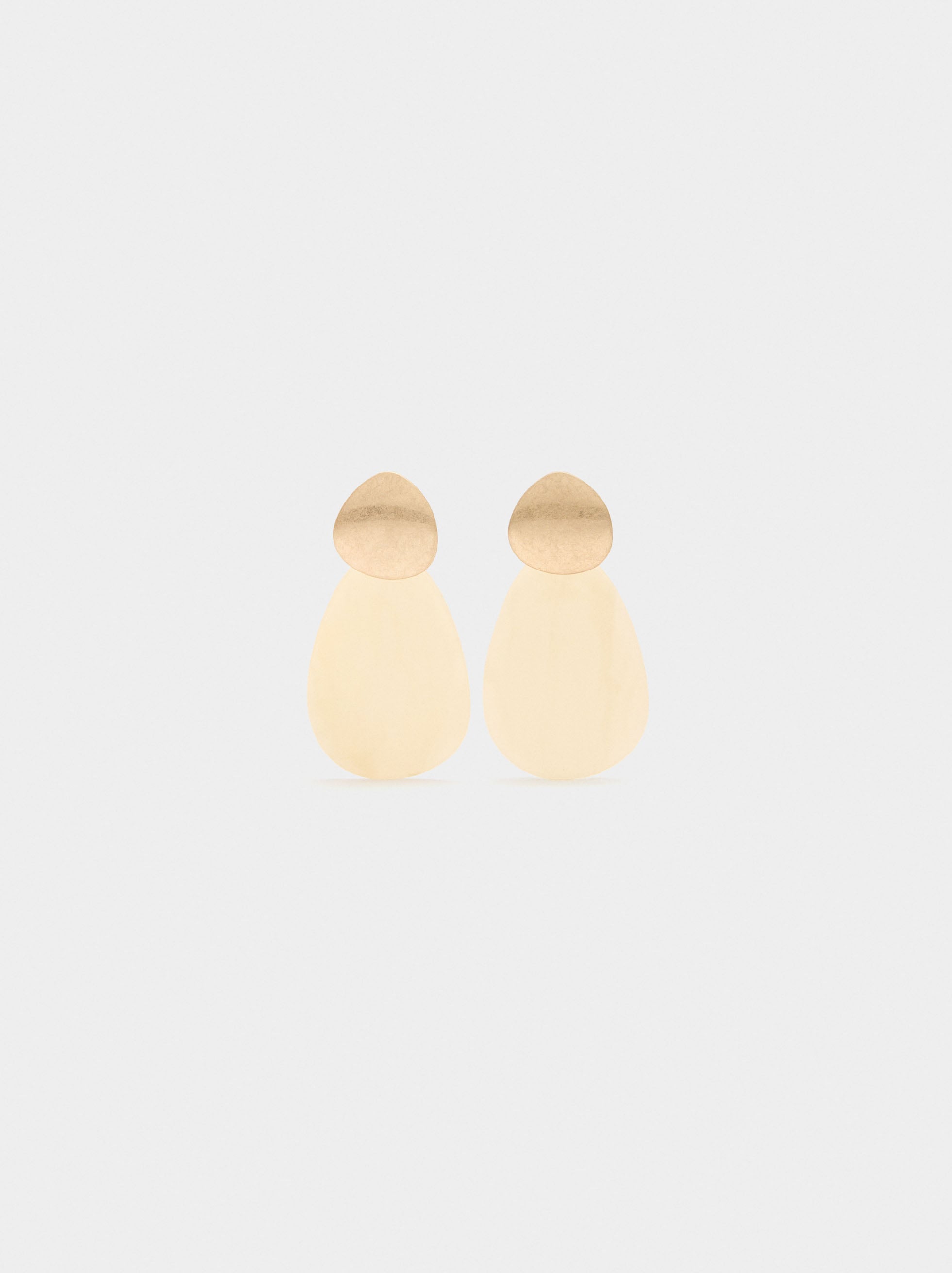 Pendientes Largos Con Flor Perlada