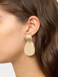 Pendientes Largos Con Flor Perlada