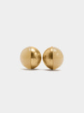 Pendientes Media Esfera Con Resina