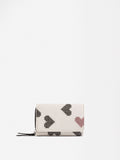 Cartera De Nylon Bordado Corazones