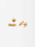 Pendientes Cortos Con Cristales - Acero Inoxidable