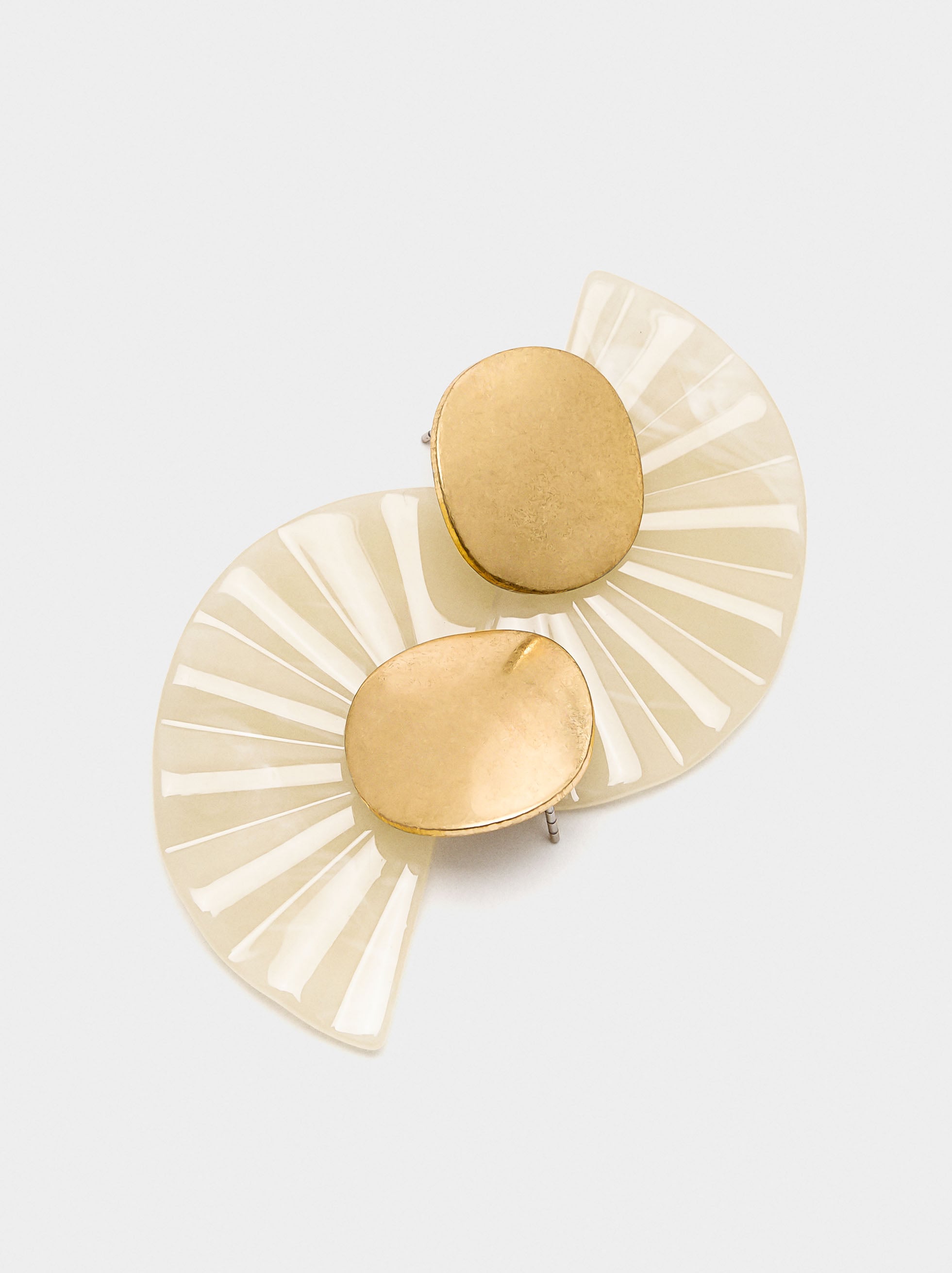 Pendientes Abanico Con Resina