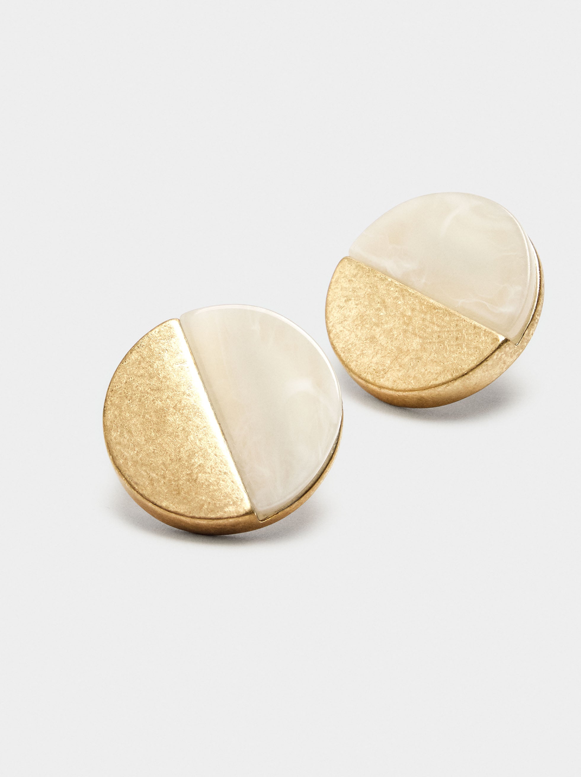 Pendientes Redondos Con Resina