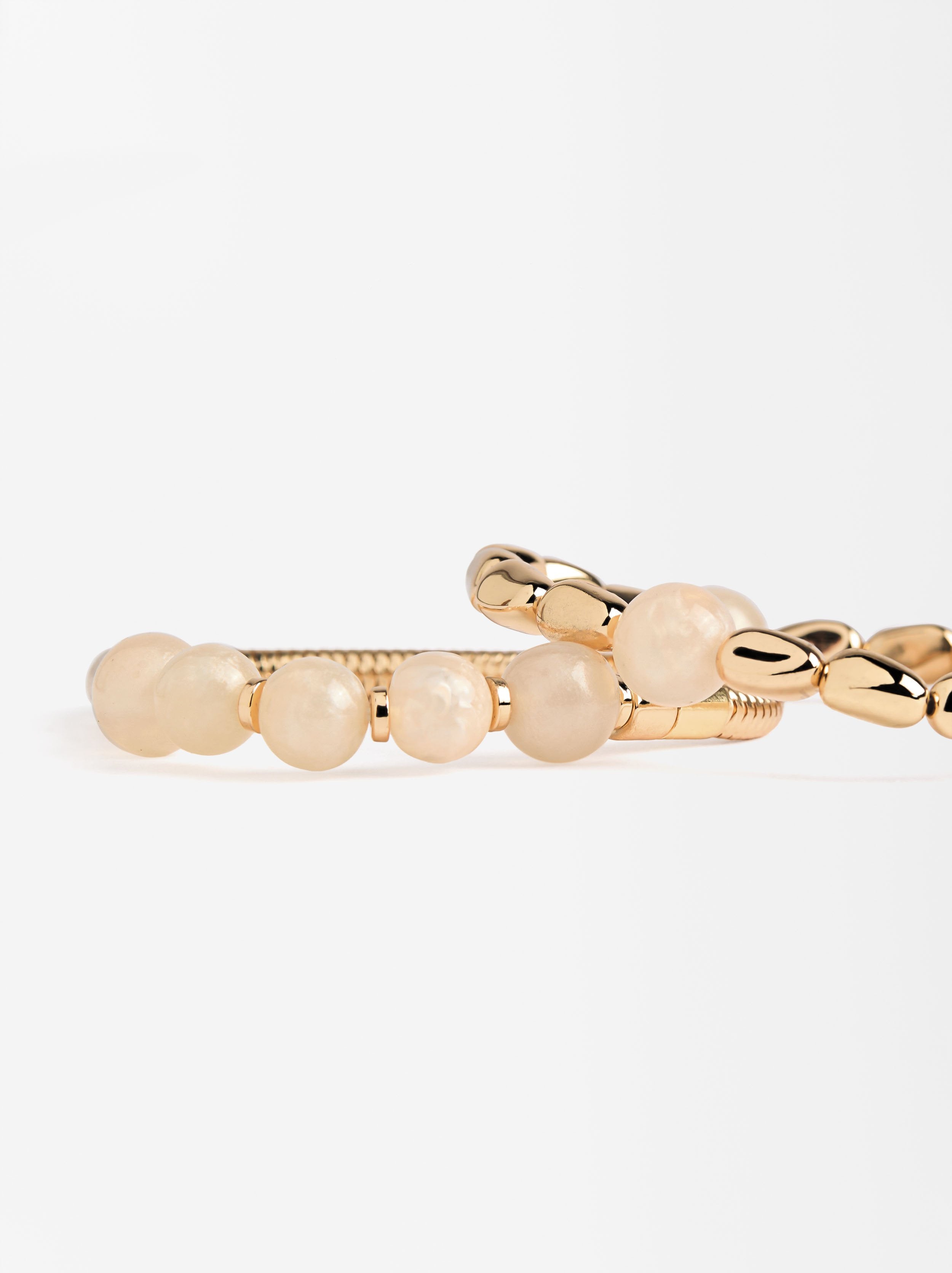 Set De Pulseras Elásticas Con Resina