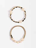Set De Pulseras Elásticas Con Resina