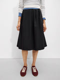 Falda Midi Con Lana
