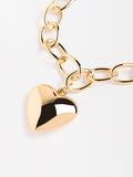 Collar Corto De Eslabones Con Corazón