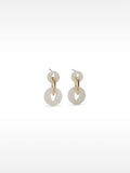 Pendientes Largos De Aros Perlados
