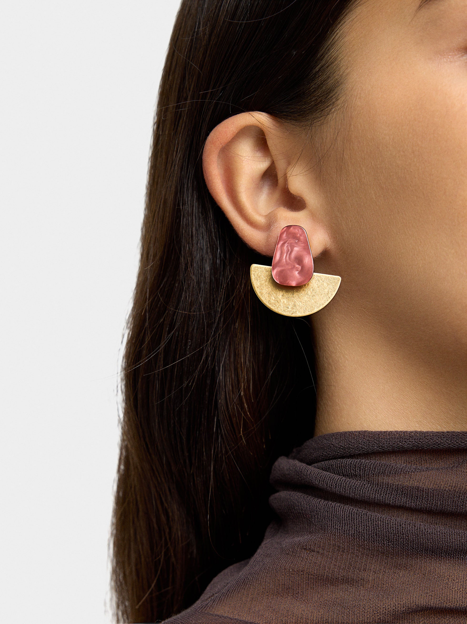 Pendientes De Abanico Perolado