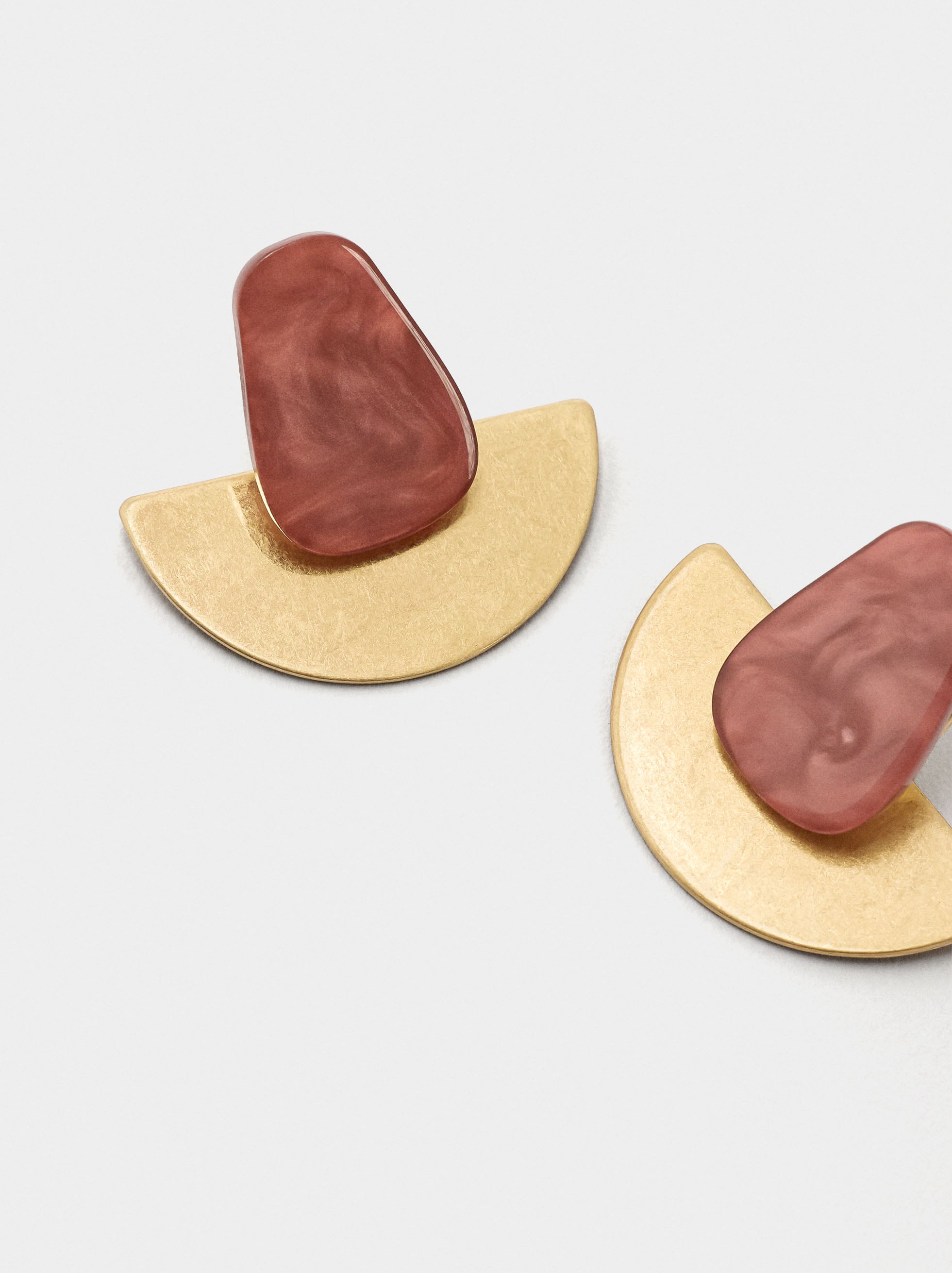Pendientes De Abanico Perolado