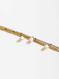 Pulsera Multicadena Con Perlas De Agua Dulce