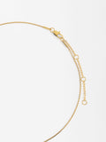Collar Corto Medalla Baño Oro 18k