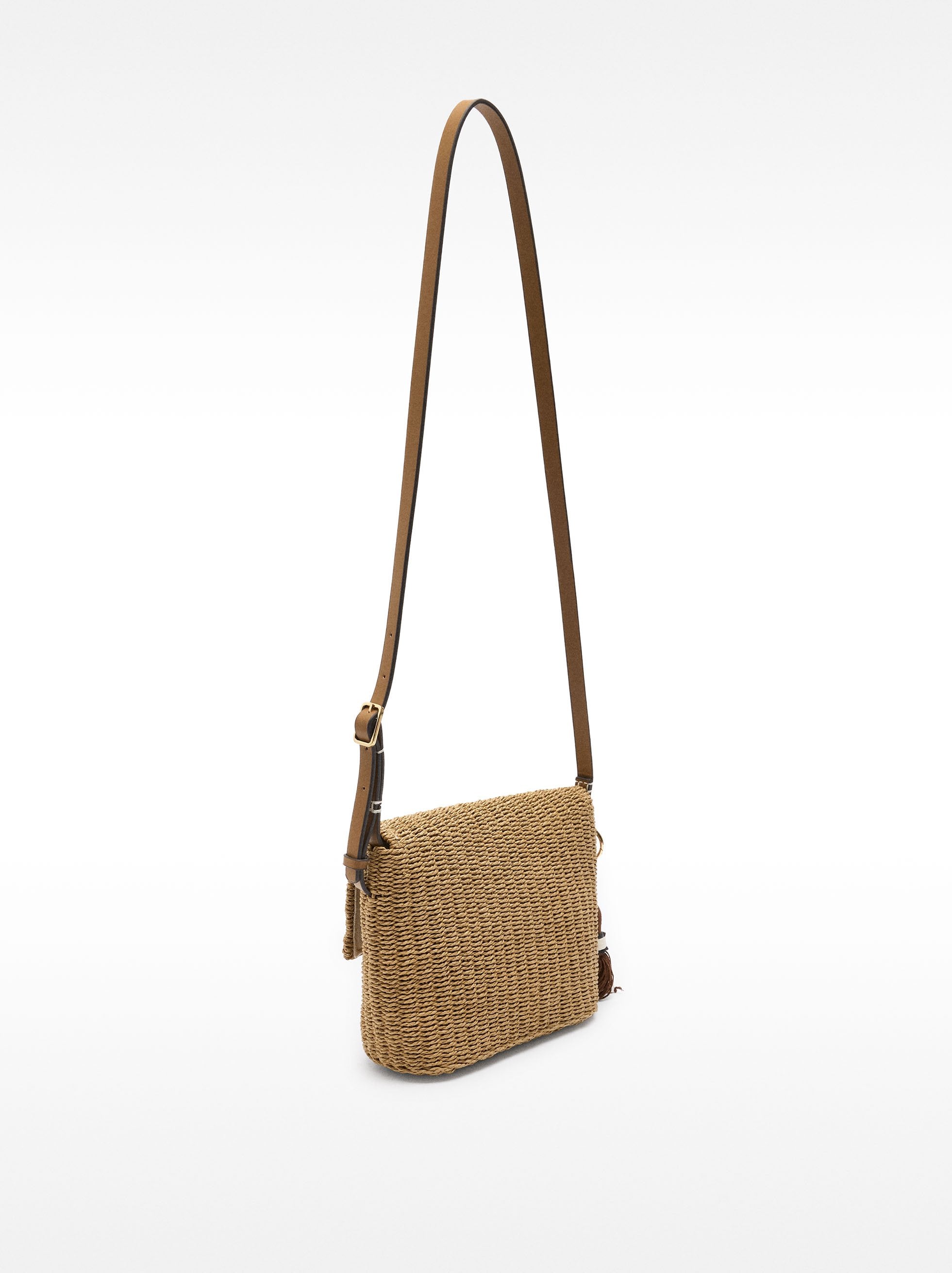 Bolso De Bandolera Efecto Rafia