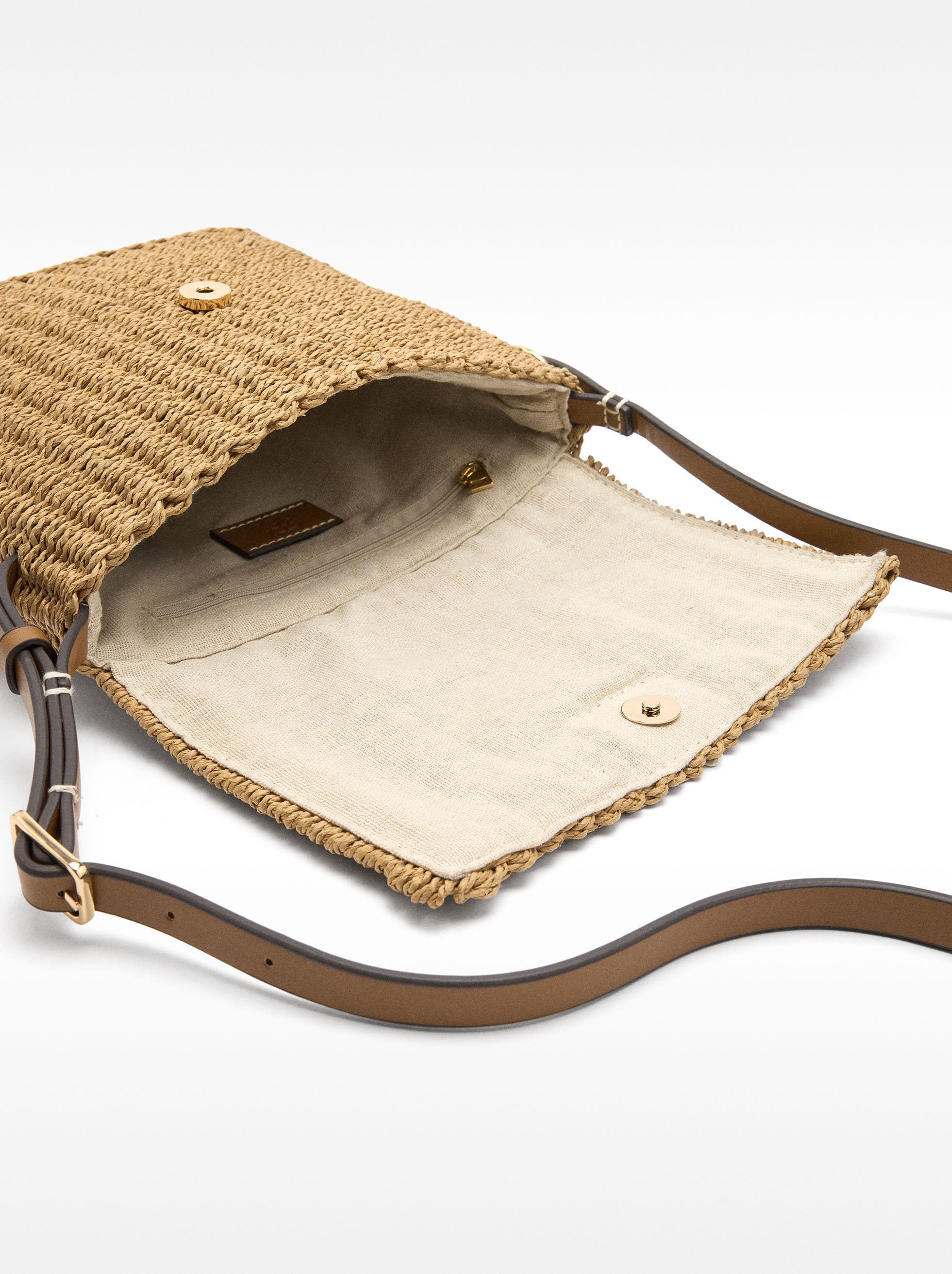 Bolso De Bandolera Efecto Rafia