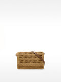 Bolso Bandolera Efecto Rafia Con Solapa