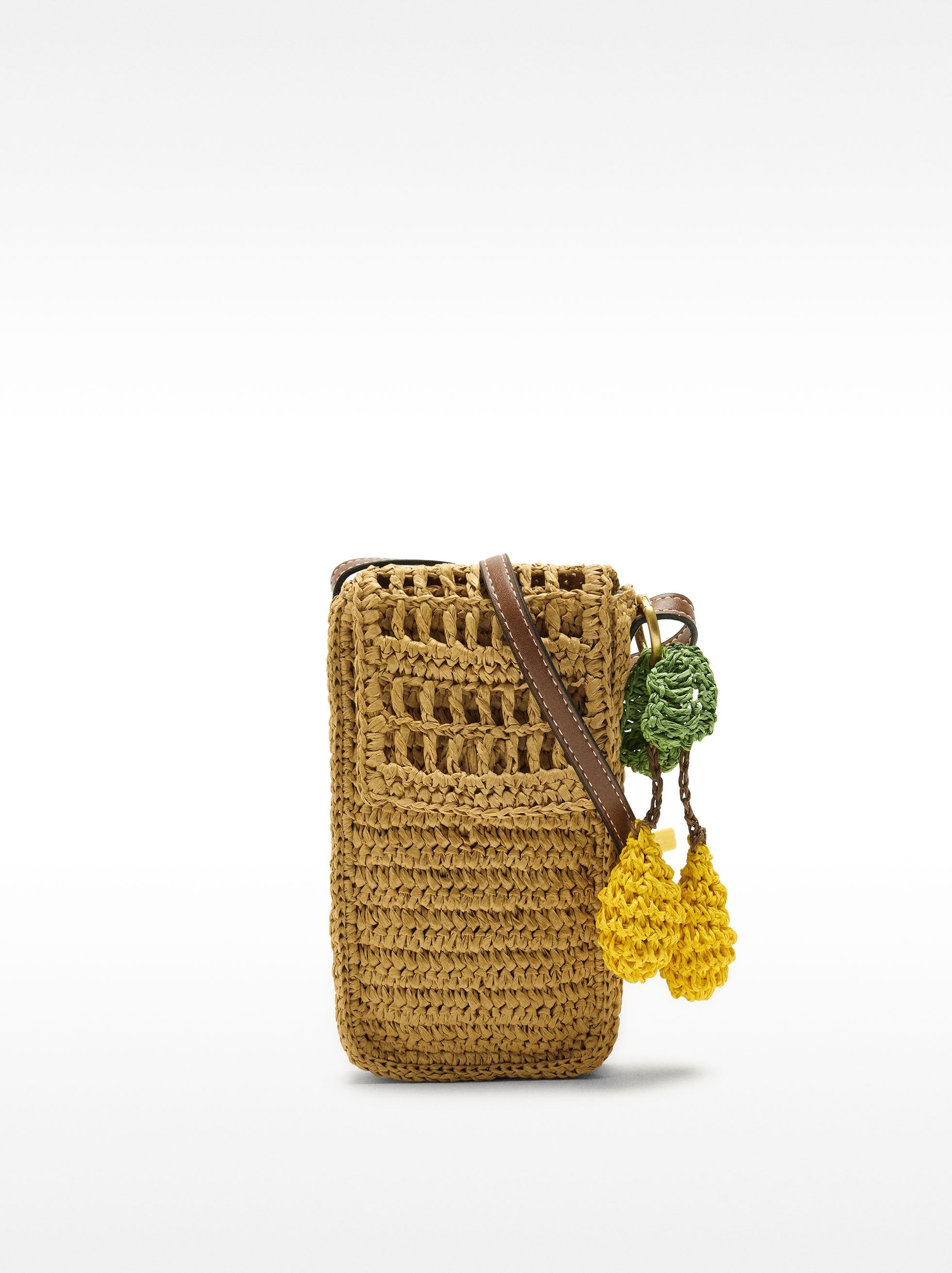 Bolso Para Móvil Efecto Rafia