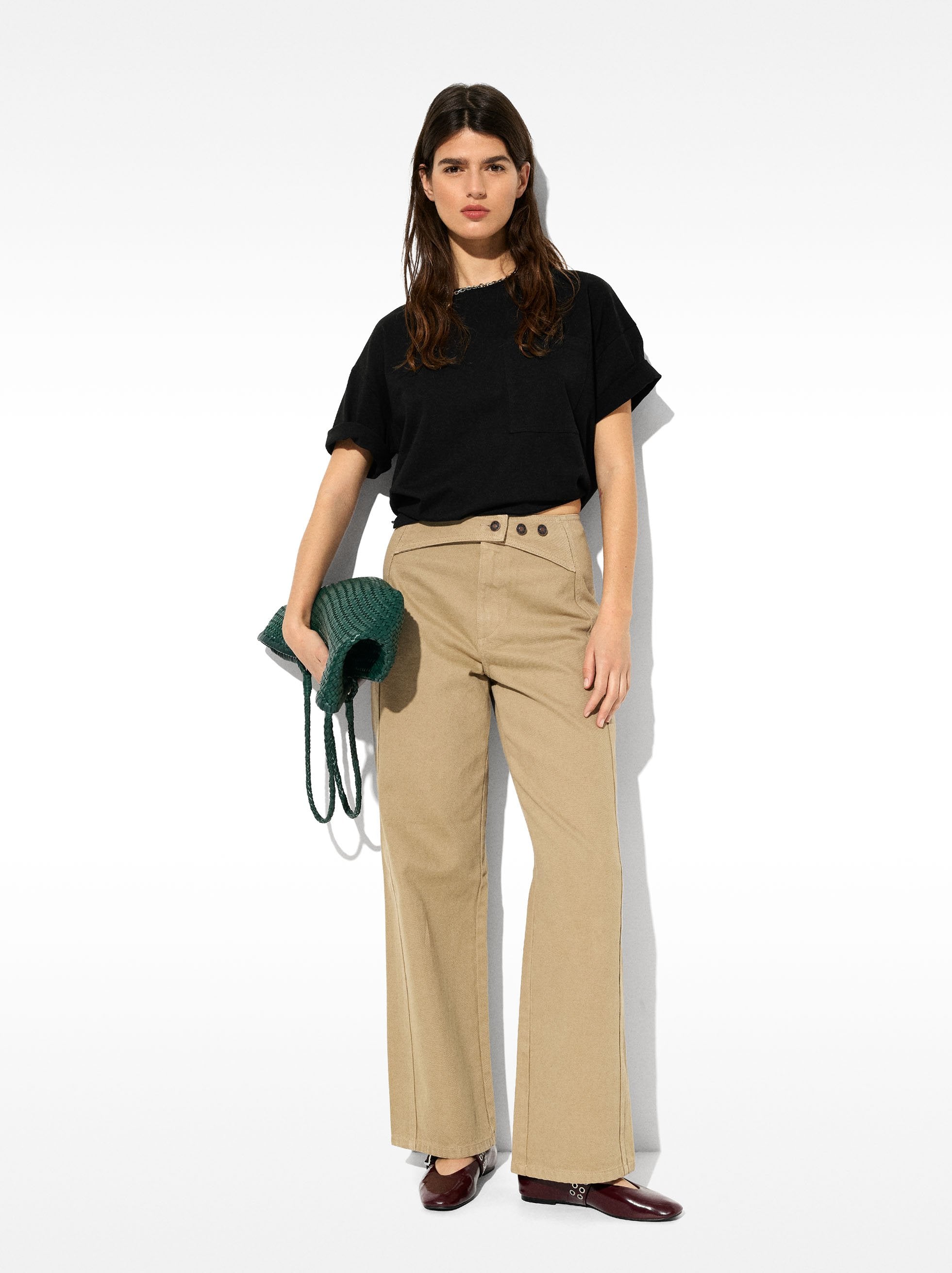 Camiseta Algodón Con Bolsillo