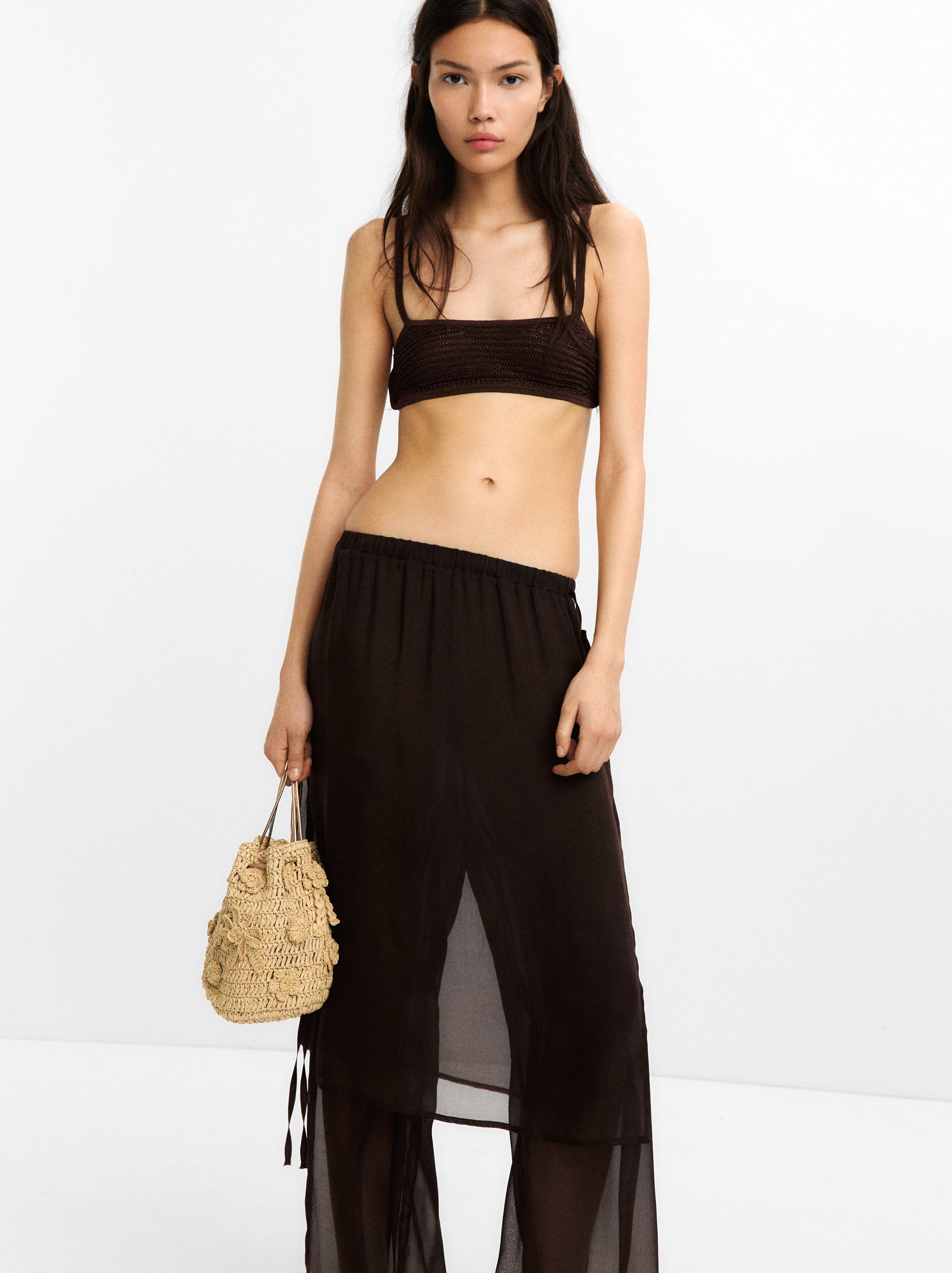 Bolso De Fiesta Efecto Rafia