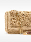 Bolso Hombro Efecto Rafia
