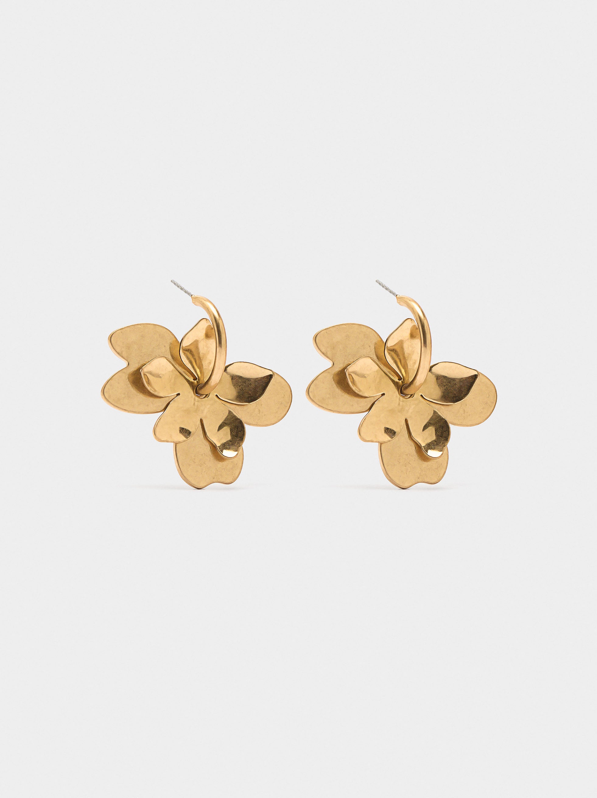 Aros Abiertos Con Flor Doble