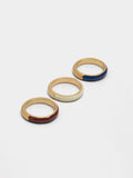Set De Anillos Con Esmaltado
