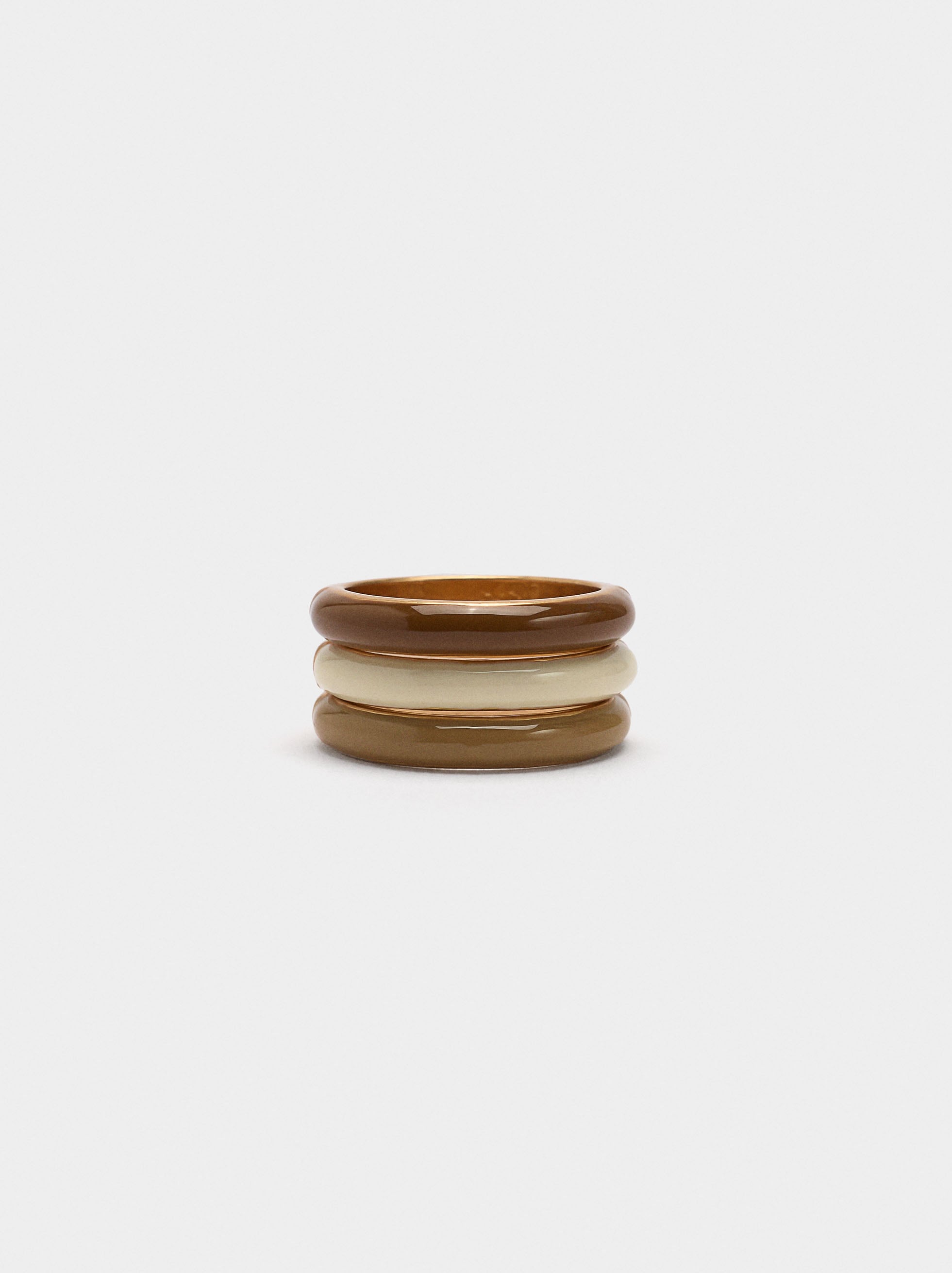 Set De Anillos Con Esmaltado