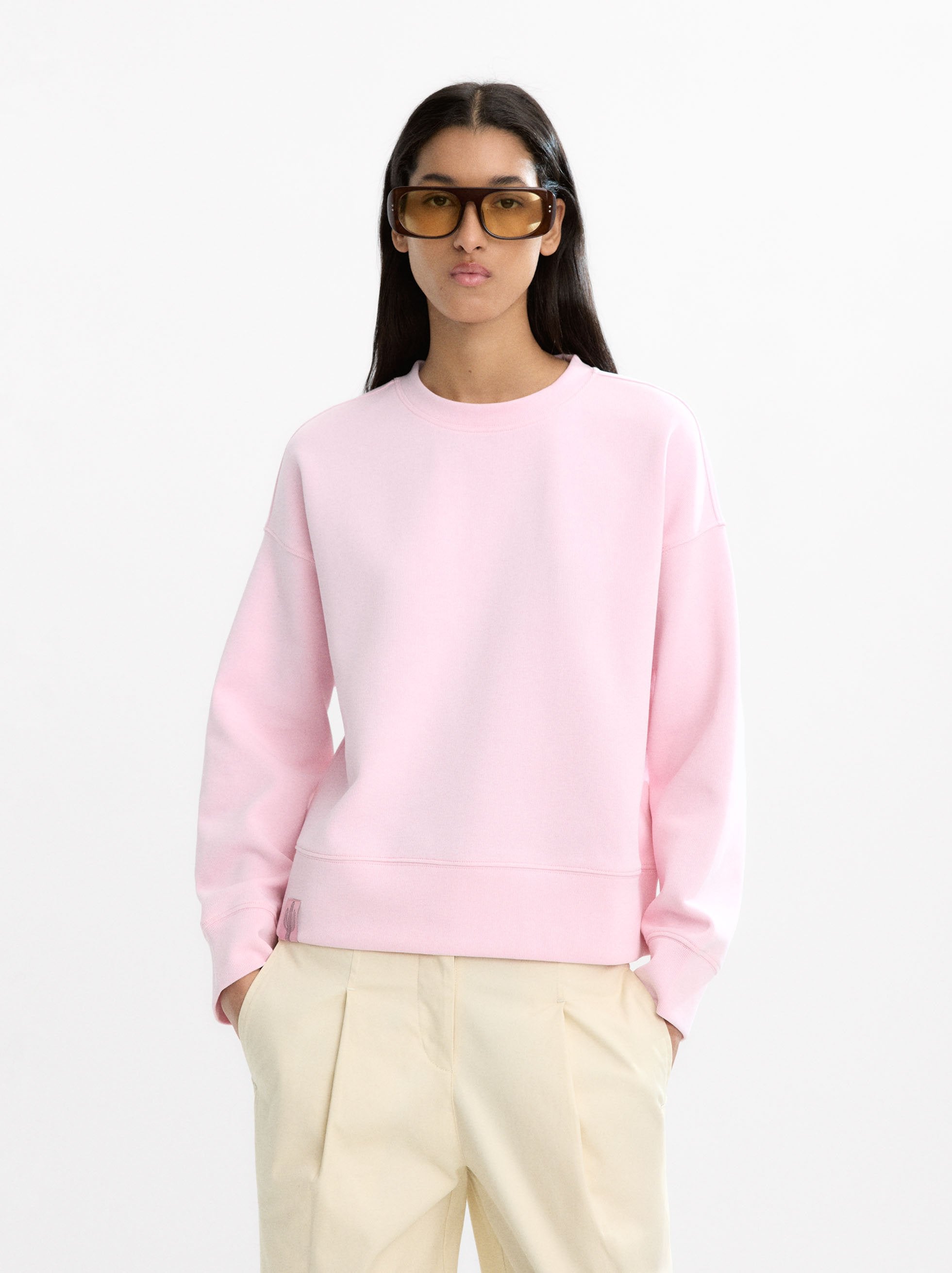 Sudadera De Algodón Con Aplique