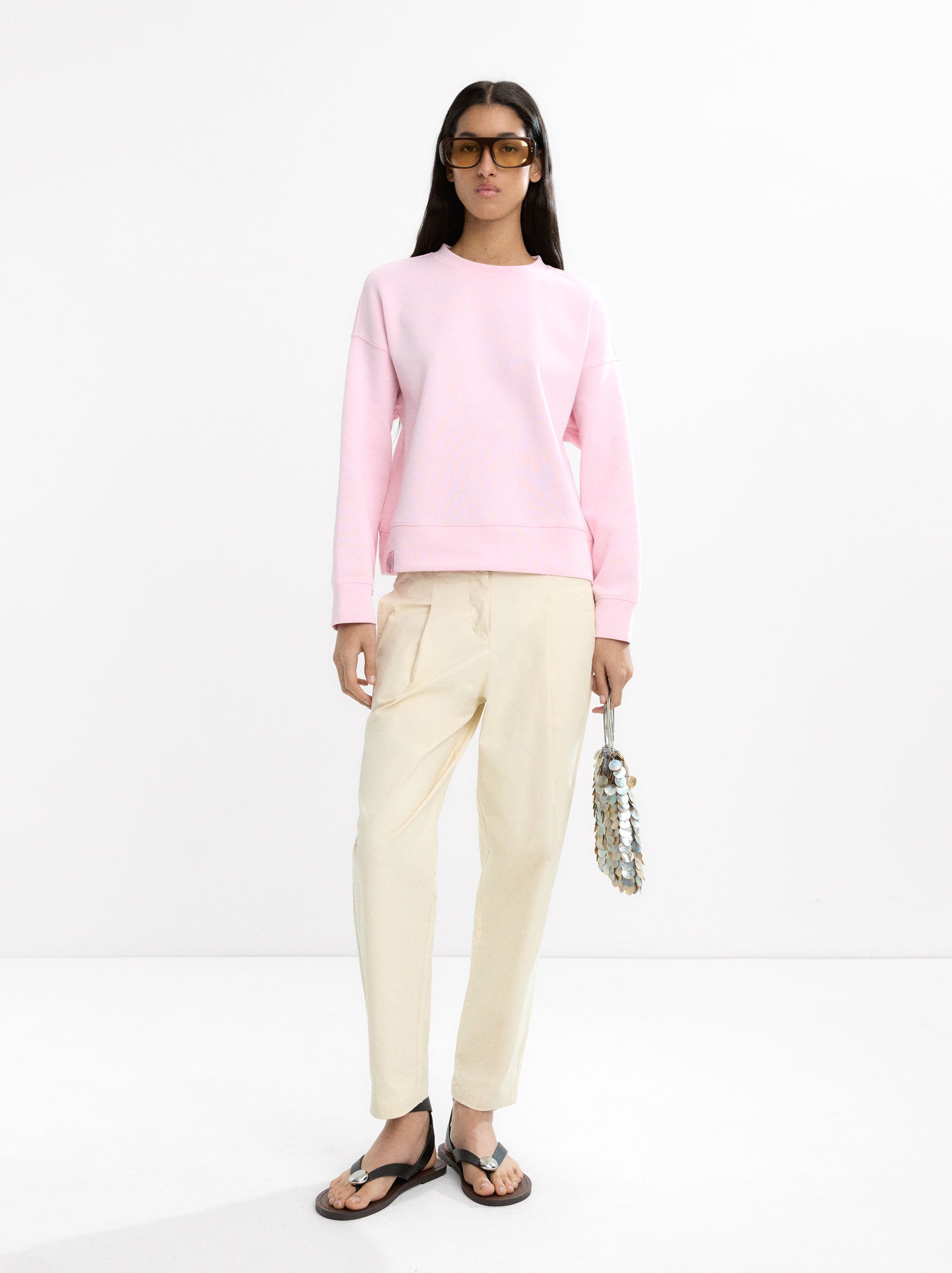 Sudadera De Algodón Con Aplique