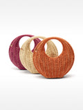 Bolso Bandolera Redondo Efecto Rafia