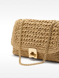 Bolso De Hombro De Efecto Rafia