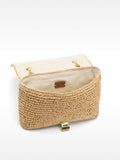 Bolso De Hombro De Efecto Rafia