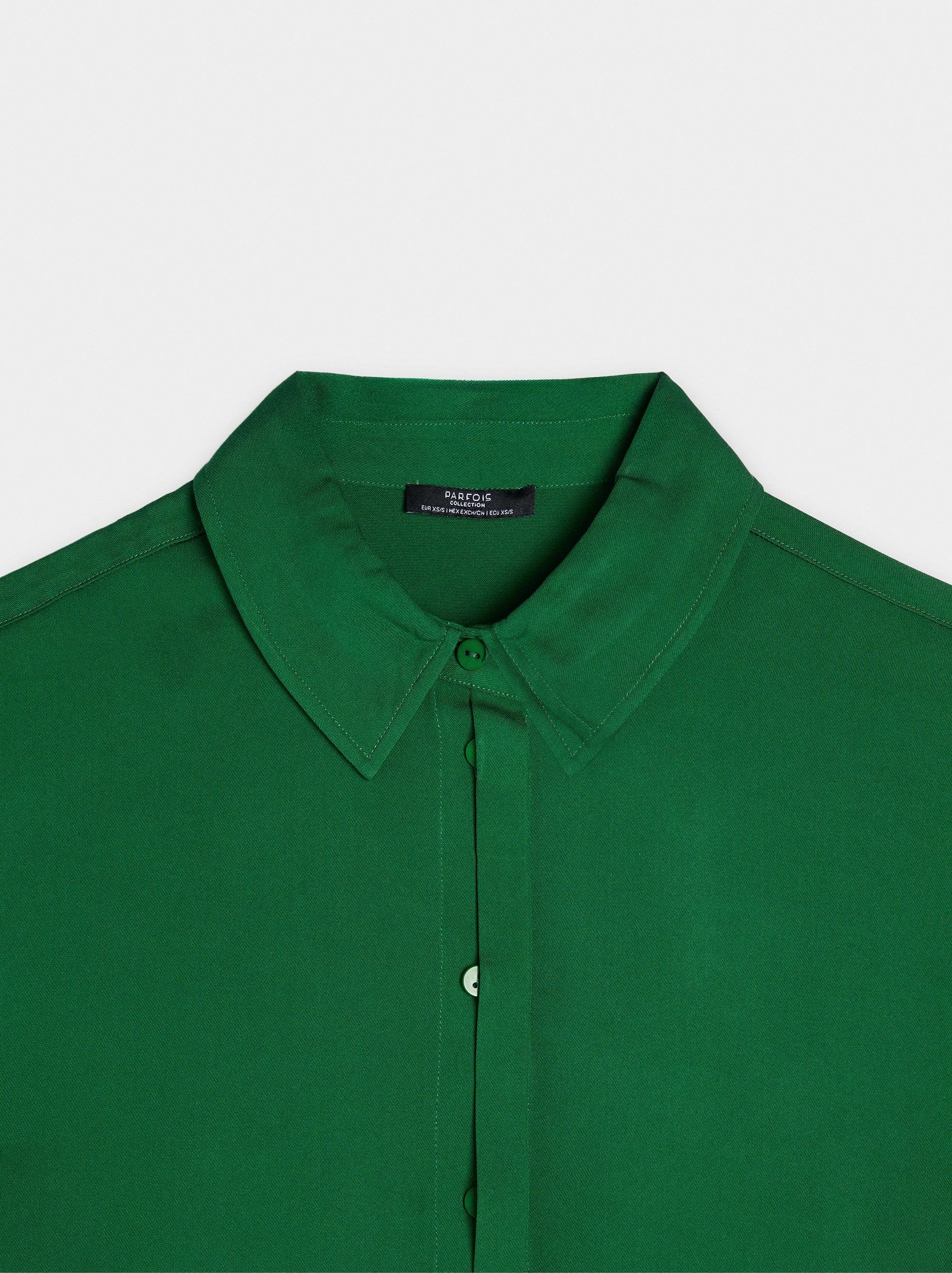 Camisa Fluida De Manga Larga