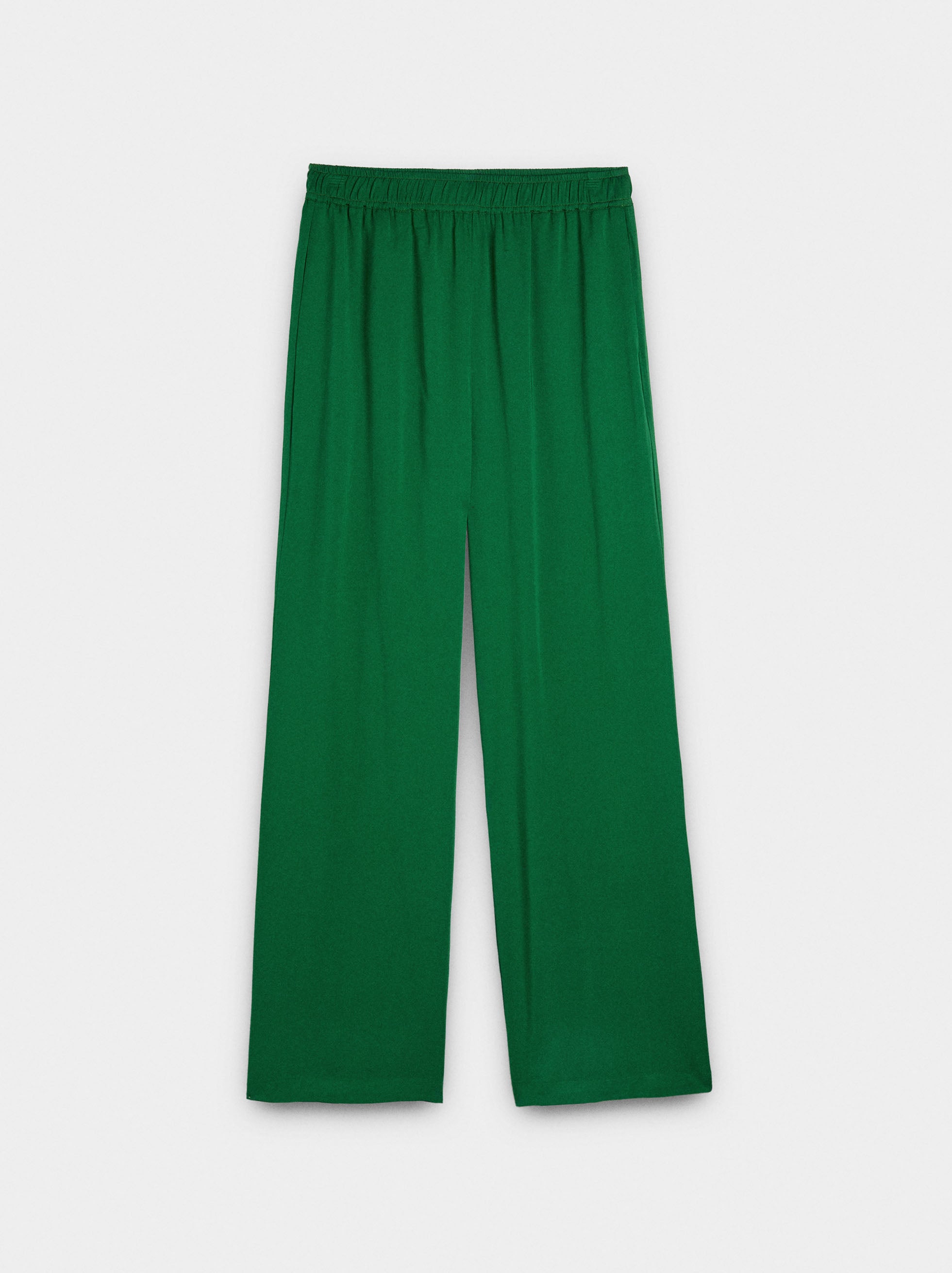 Pantalón Fluido Con Cintura Elástica