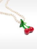 Collar De Perlas De Agua Dulce Cereza