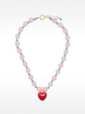 Collar Corto De Cuentas Corazón