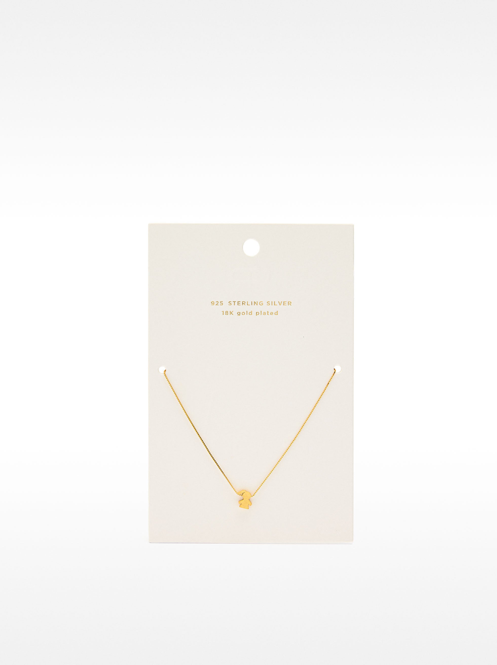 Collar Corto Con Charm Niña - Plata De Ley 925