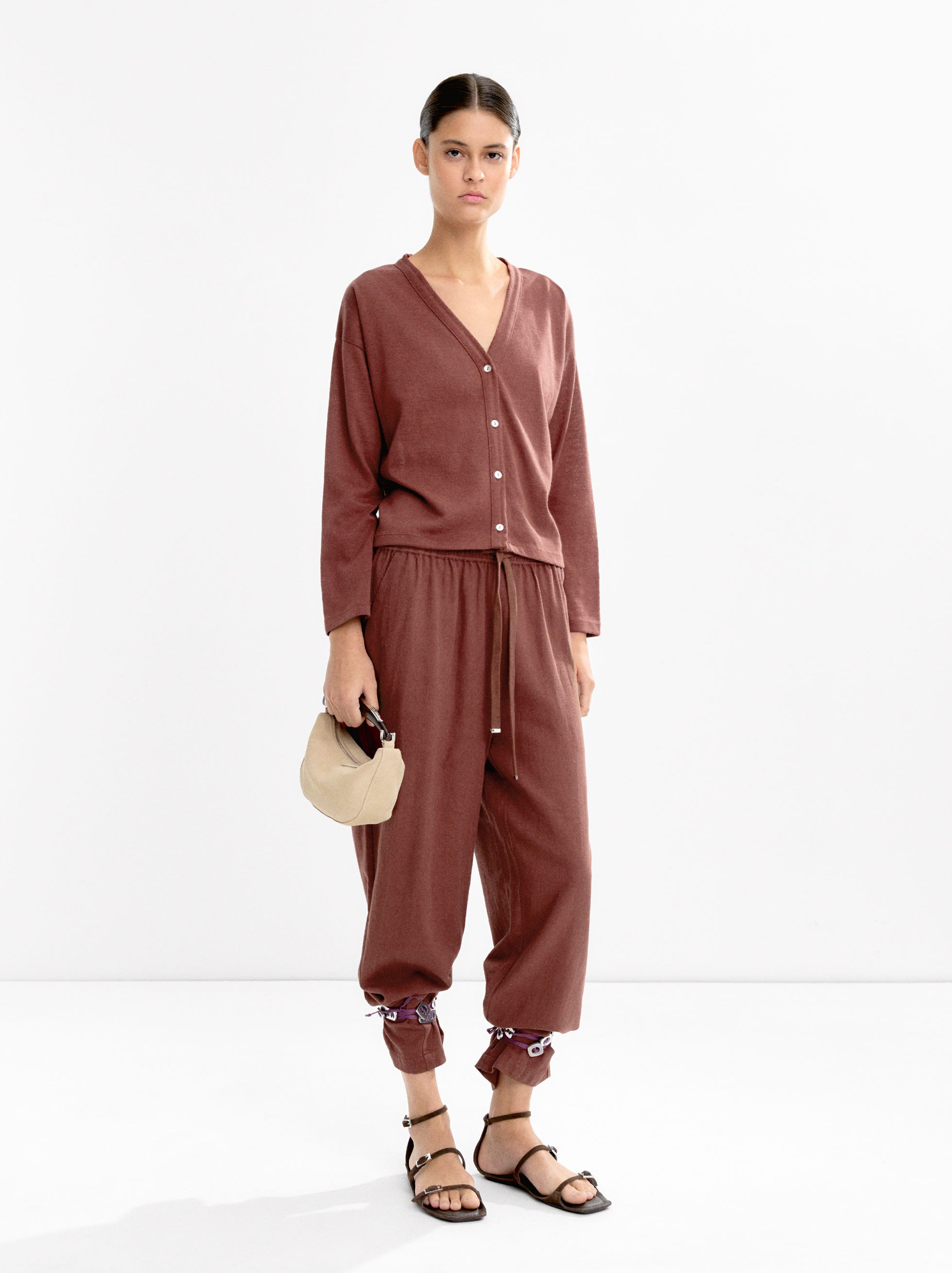 Pantalón De Algodón Con Cordón Ajustable