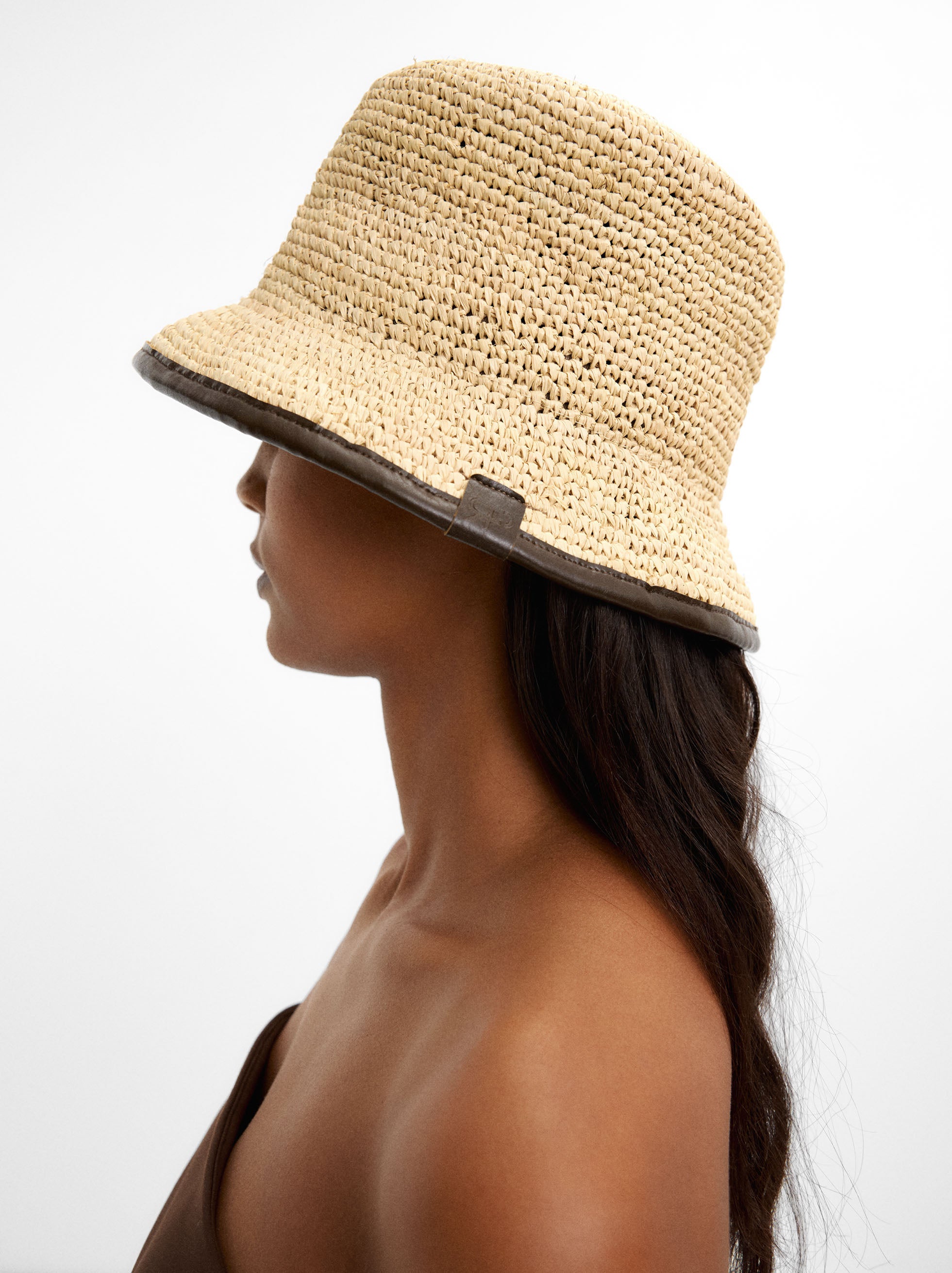 Sombrero Tipo Bucket De Rafia