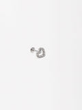 Piercing Corazón Con Circonitas - Acero Inoxidable